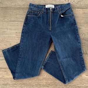 Reformation Brooke Zip High Rise Straight Leg Jeans